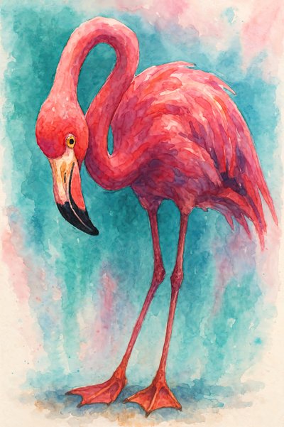 Anmutiger Rosa Flamingo von Natalie Bruns