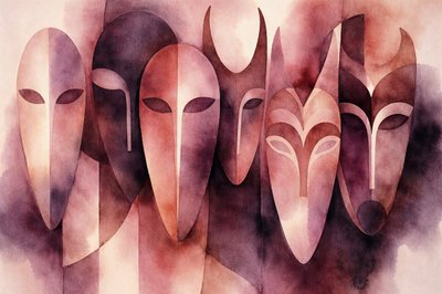 Mysteriöse Aquarellmasken von Natalie Bruns