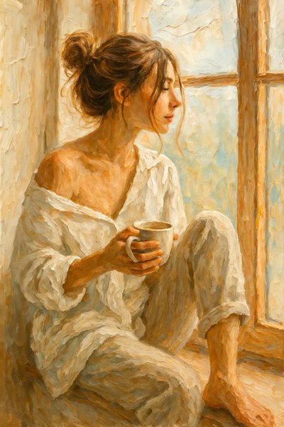 Friedlicher Morgenkaffee von Natalie Bruns