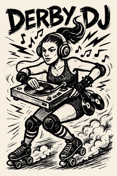 Roller Derby DJ von Natalie Bruns