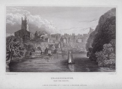 Knaresborough, von der Brücke aus von Nathaniel (after) Whittock