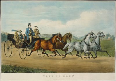 Vier-in-Hand, 1861. Schöpfer: Nathaniel Currier, James Merritt Ives, Currier und Ives von Currier and Ives