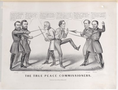 Die wahren Friedenskommissare von Currier and Ives