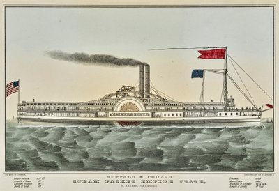 Buffalo und Chicago Dampfschiff von Nathaniel Currier