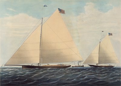Cutter Yacht Scud aus Philadelphia - Modelliert von Robert L. Stevens, Esq., 1855 von Nathaniel Currier