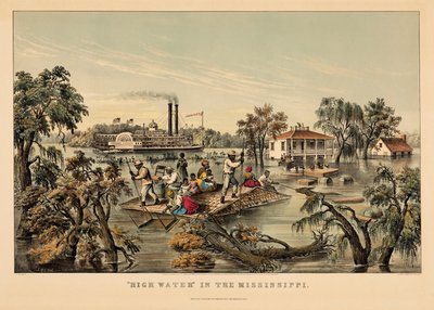 "Hochwasser" im Mississippi von Nathaniel Currier