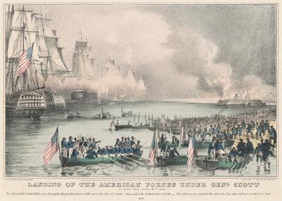 Landung der amerikanischen Truppen unter Genl. Scott: In Vera Cruz am 9. März 1847 von Nathaniel Currier