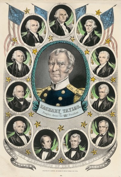 Volkswahl Zwölfter Präsident von Nathaniel Currier