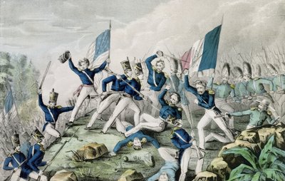 Sturm auf die Höhen von Cerro Gordo, 1847 von Nathaniel Currier
