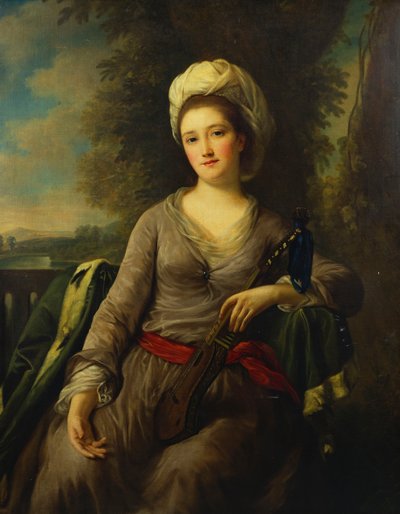 Porträt einer Dame, vermutlich Mrs. Wells von Nathaniel Dance Holland