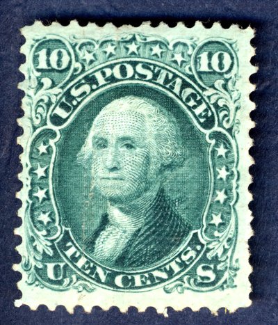 10c Washington E Grill Einzelstück, 1867 von National Bank Note Company