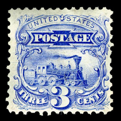 3c Dampflokomotive Neuauflage, 1875 von National Bank Note Company