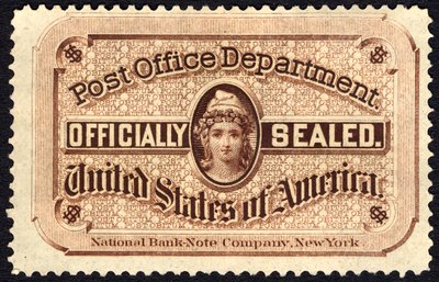 Postamtssiegel, 1877 von National Bank Note Company