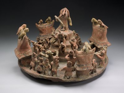 Modell eines Ritualzentrums von Nayarit Culture