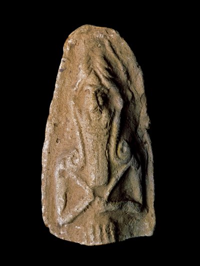 Sumerische Zivilisation: Figur eines Kriegsgottes. Terrakotta-Skulptur. Dim. 9 cm. Neo-Sumerische Periode (zwischen 2093 und 2004 v. Chr.) Aus der Nähe der Stätte von Ur. Bagdad, Nationales Irak-Museum von Neo Sumerian