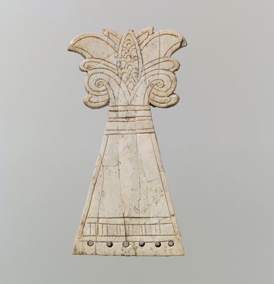 Eingeritztes Pferdefrontlet in Form eines blühenden, voluten Palmettenbaums, 9.-8. Jahrhundert v. Chr. von Neo Assyrian