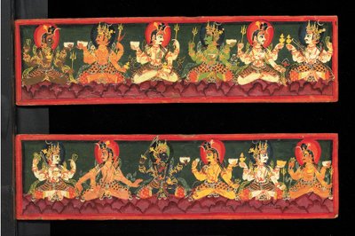 Buchdeckel eines Shaiva-Manuskripts von Nepalese School