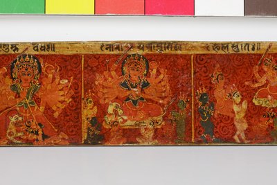 (Detail) von einem Devimahatmya-Manuskriptcover von Nepalese School