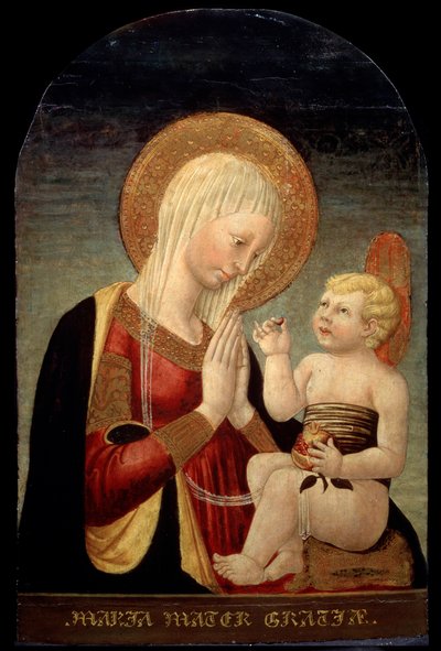 Madonna mit Kind und Granatapfel, 15. Jahrhundert von Neri di Bicci