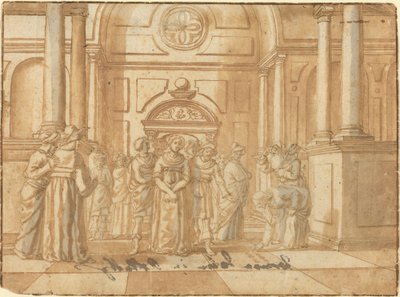 Christus und die Ehebrecherin von Netherlandish 16th Century
