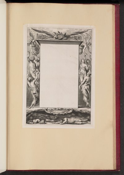 Randillustration mit Himmel und Hölle "Corpora S.S." von Netherlandish 17th Century