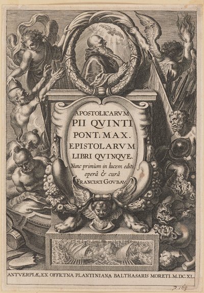 Titelseite für Apostolicarvm PII Qvinti Pont. Max... von Netherlandish 17th Century after Sir Peter Paul Rubens