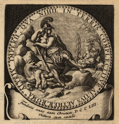 Allegorische Figur des Römischen Reiches, Romulus und Remus von Netherlandish School