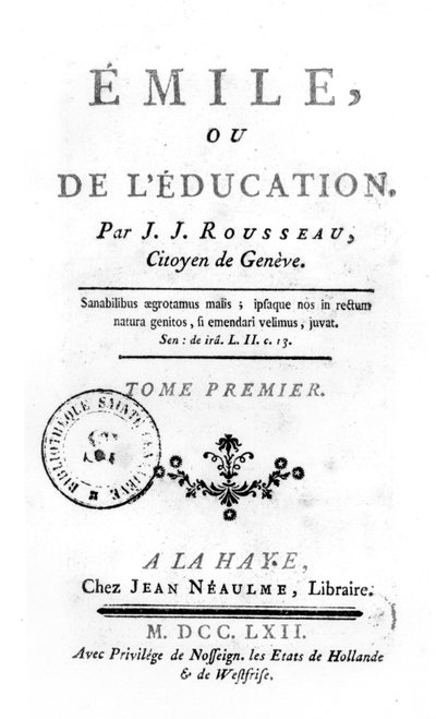 Frontispiz für Emile von Jean-Jacques Rousseau, 1762 von Netherlandish School