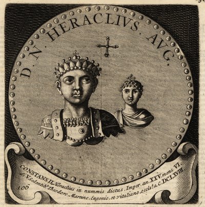 Porträt des byzantinischen Kaisers Constans II. und Fausta von Netherlandish School