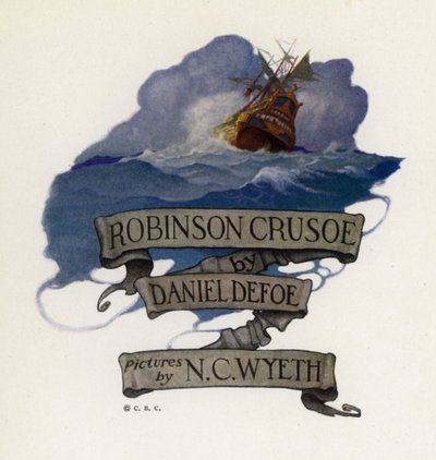 Illustration für Robinson Crusoe von Newell Convers (after) Wyeth