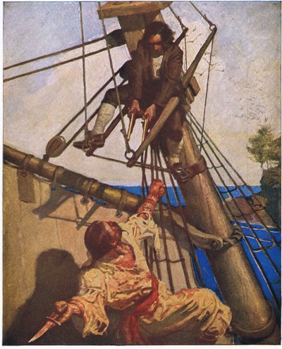 Israel Hands: Noch einen Schritt, Mr. Hands, sagte ich, und ich blase Ihnen das Gehirn weg von Newell Convers Wyeth
