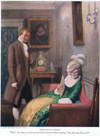 Mit Eva in London! Nun, sagte sie, als wäre es der erste Moment ihres Treffens, wie geht es Ihnen, Sir? von Newell Convers Wyeth