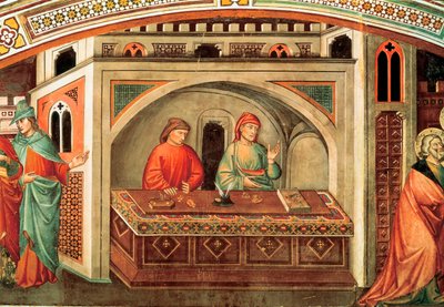 Geschichte des Heiligen Matthäus, (Detail) von Niccolo di Pietro Gerini