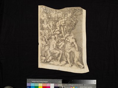 Szene aus dem Jüngsten Gericht von Nicholas Beatrizet