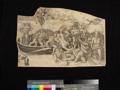 Szene aus dem Jüngsten Gericht von Nicholas Beatrizet