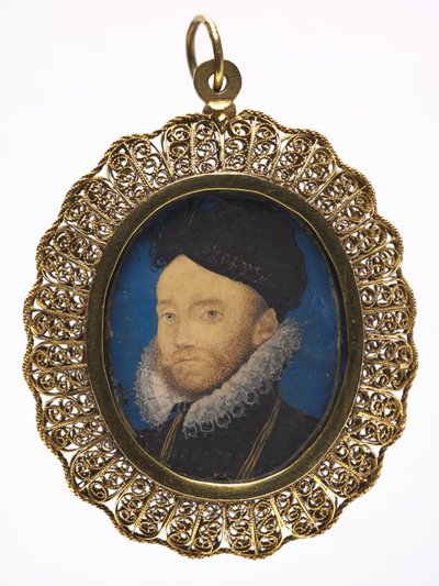 Porträt eines Mannes, ca. 1590 von Nicholas Hilliard