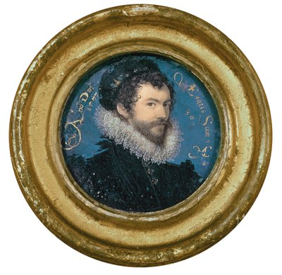 Selbstporträt im Alter von 30 Jahren, 1577 von Nicholas Hilliard