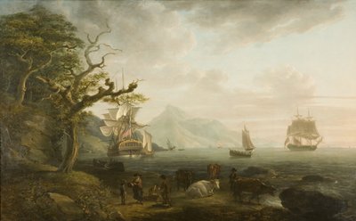Ein Blick auf Nevis von St. Kitts, 1790 von Nicholas Pocock