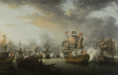Das Ende der Schlacht der Heiligen, um 1782 von Nicholas Pocock