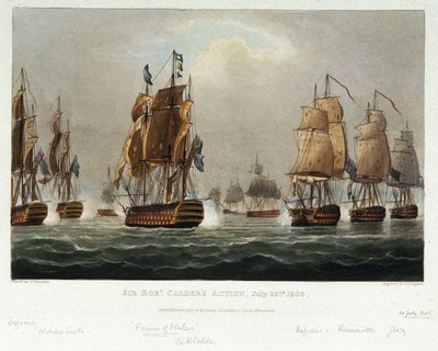Das Marine-Manöver von Sir Robert Calder (1745-1818) von Nicholas Pocock