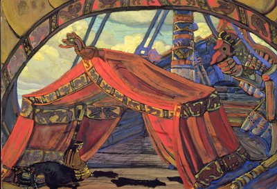 Bühnenbild für "Tristan und Isolde" von Wagner, 1912 von Nicholas Roerich