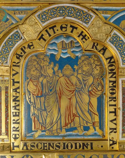 Christi Himmelfahrt, vom Verduner Altar von Nicholas of Verdun