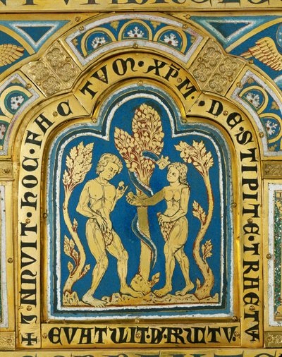 Eva reicht Adam den Apfel von Nicholas of Verdun