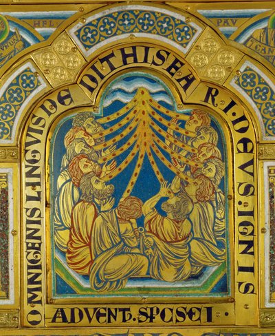 Pfingsten, vom Verduner Altar von Nicholas of Verdun