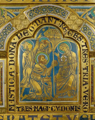 Die Anbetung der Könige, vom Verduner Altar von Nicholas of Verdun
