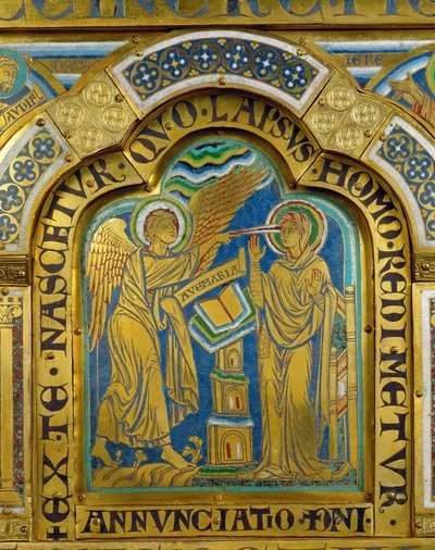 Die Verkündigung, vom Verduner Altar von Nicholas of Verdun