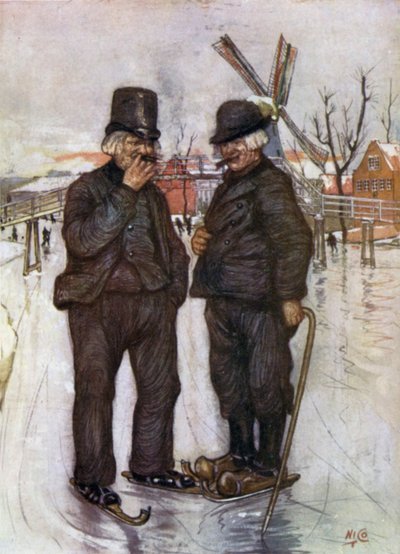 Alte Niederländer auf Schlittschuhen von Nico Jungman