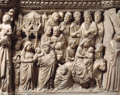 Darstellung des Tempels und Flucht nach Ägypten (Detail) von Nicola Pisano