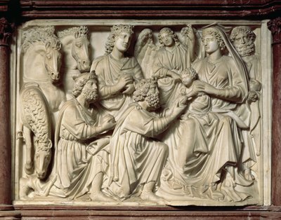 Relief der Anbetung der Heiligen Drei Könige vom Kanzel, 1260 von Nicola Pisano