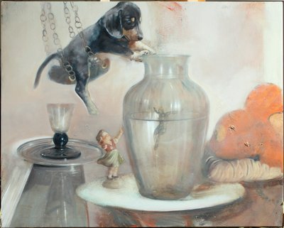 Hund mit Vase, 2011 von Nicola Pucci